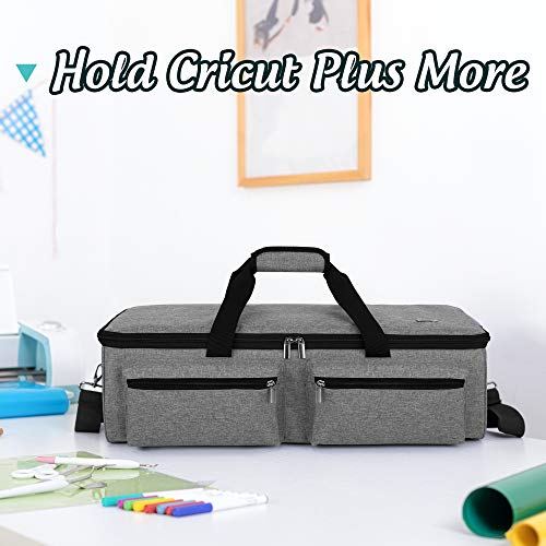 Luxja Carrying Bag Compatible With Cricut Explore Air And Maker, Tote Bag Compatible With Cricut Explore Air, Silhouette Cameo 4 And Supplies (Bag Only, Patent Design), Gray #TOP7
