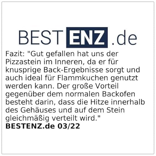 Rosenstein & Söhne Gasgrill Pizzaofen: Pizzaofen-Grillaufsatz mit Steinplatte & Temperaturanzeige bis 300 °C (für den Grill, Aufsatz für Grill, BBQ)