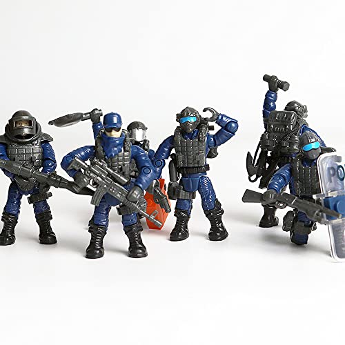 Ulanlan Special Forces Mini Military Action Figure With Weapons And Accessories Building Blocks Playset, 8 Pcs Multiple Movable Joints Swat Police Figure, Best Gift For Boys 8 9 10 #TOP2