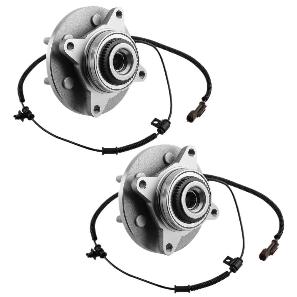 Conjunto de buje y cojinete de rueda delantera con ABS de 6 lengüetas compatible con gasolina 2015 2016 2017 4WD V6 3 5L