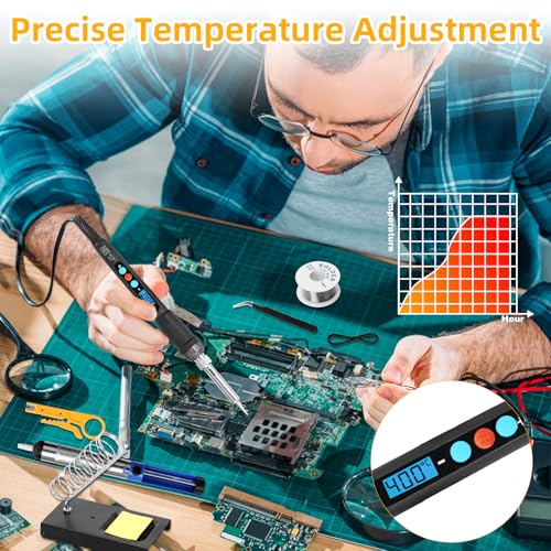 Fer à souder kit avec pompe a dessouder et fil étain pour soudure de précision