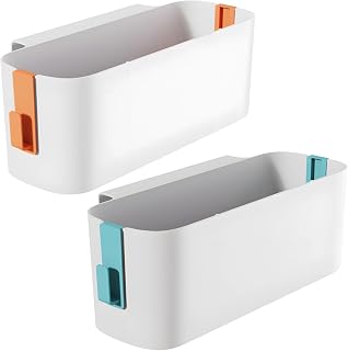 Dorm Room Organizer, Hanging Bedside Baskets, 2-Pack, Green/Orange, 33.2X11.3X12 Cm, Small Item Storage