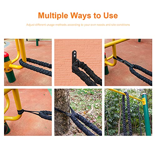 Keepark Cordas de batalha, cordas de treino, cordas de batalha para exercícios, cordas de batalha pa