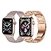 Produktbild baklon 2 Stück Armband Kompatibel mit Apple Watch Armband 38mm 40mm 41mm Prämie Edelstahl Metall Ersatz Armband für Apple Watch Serie 8 7 6 5 4 3 2 1 SE - Rose gold