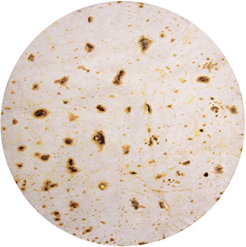 Mermaker Burritos Tortillas Blanket 2.0 Double Sided 71 Inches For Adult And Kids, Giant Funny Realistic Food Throw Blankets, 285 Gsm Novelty Soft Flannel Taco Blanket (Yellow Blanket-Double Sided) #TOP1