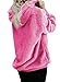 Nirovien Womens Sherpa Jacket Fuzzy Zip Up Hoodie Oversized Fleece Jackets Fluffy Coat with Pockets(Hot Pink,XL)