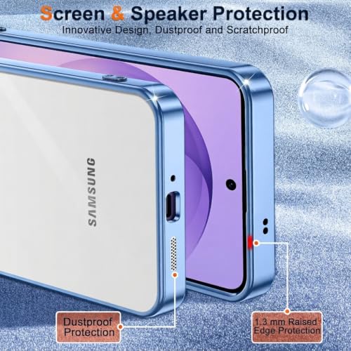 Image of VONZEE Clear Logo Electroplating Transparent Case for Samsung S26 Ultra 5G, Magnetic Plating Electroplate TPU Cover, Individual Camera Protection for Each Lens - Sierra