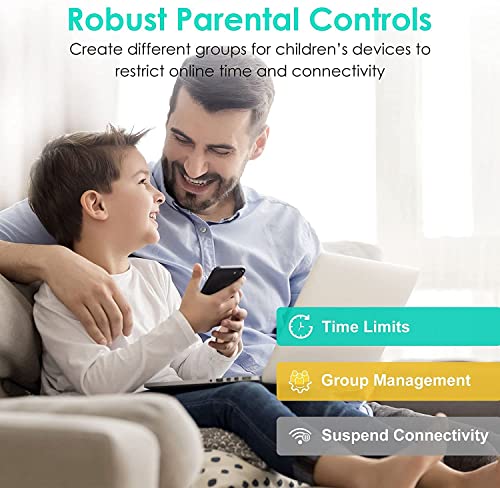 Tri-Band Mesh Wifi System, Up To 6000 Sq. Ft Whole-Home Coverage, Router & Extender Replacement W/ 9 Gigabit Ethernet Ports, High-Performance Mesh Wifi Network Covers 8+ Rooms And 100+ Devices- 3 Pack #TOP3