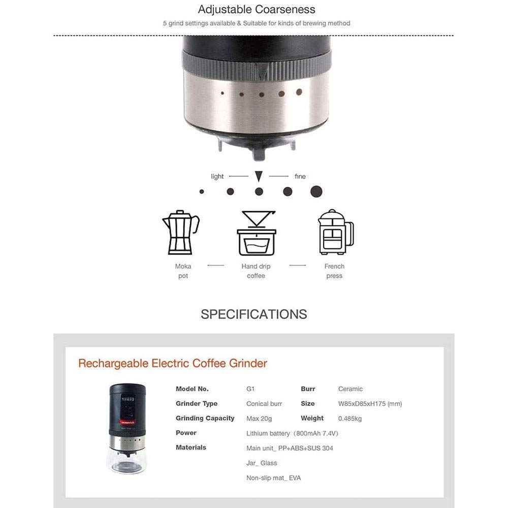 CUNTO Macchina per caffè americano Macchina per caffè dal chicco alla tazza Macchina per caffè completamente automatica con macinatura Macchina per caffè piccola per ufficio e casa-Bianco La nuova