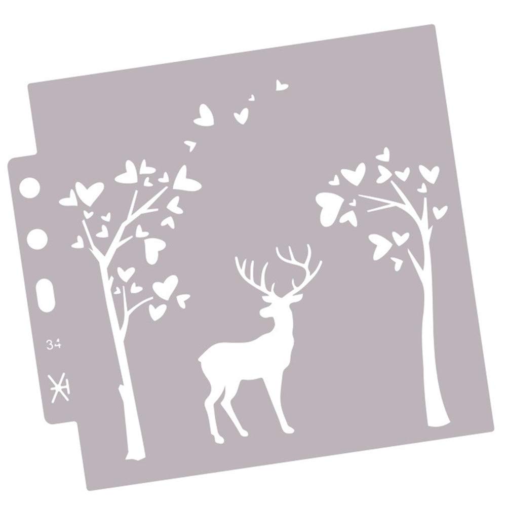 Lottoyday Herz-Schablone Aus PET-Kunststoff – Ca. 13 X 14 Cm, Aushöhlbares Design, Wiederverwendbar Für Basteln, Textil- & Wandgestaltung