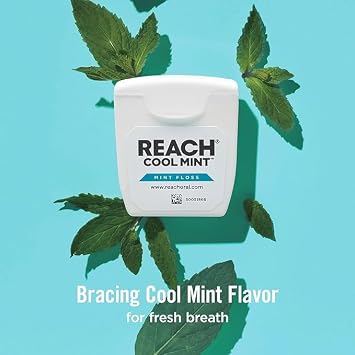 REACH Dental Floss, Cool Mint, 6 Count