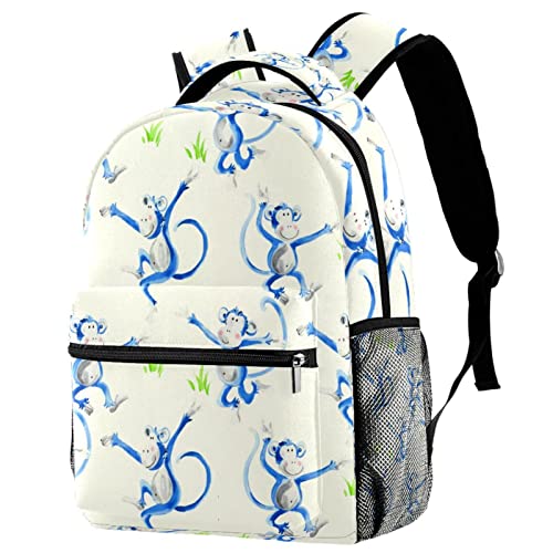 Sac à dos de voyage enfant pour l'école et les vacances motif singe mignon