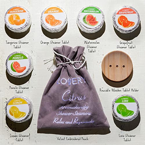 Essential Oil Shower Steamer Set, Vaporizing Shower Tablets With Holder, 7 Shower Bombs In Citrus Flavors, Aromatherapy Shower Steamers, Vapor Steam For Daily Use, Relaxation Gifts For Women #TOP1