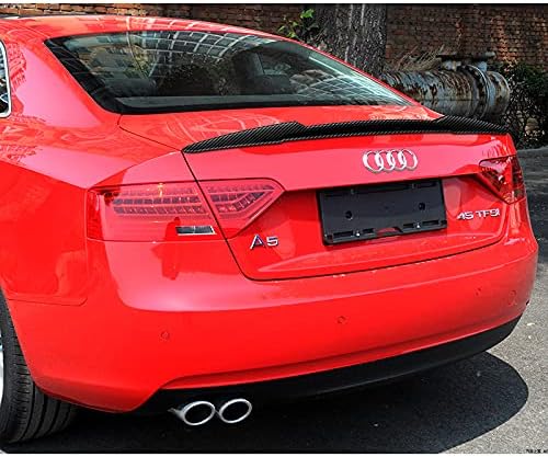 Miniatura 5 de EPARTS - Tapa de alerón trasero de fibra de carbono real estilo V para maletero compatible con Audi A5 / A5 Quattro Coupe/2DR 2008 - 2016 Solo