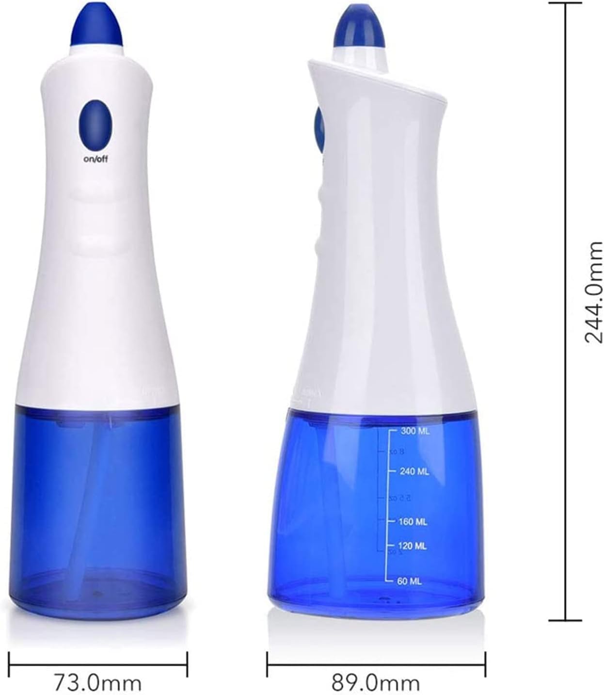Elektryczny irygator do nosa, przenośna maszyna do czyszczenia nosa, 300 ml oczyszczacz do nosa, z dwoma końcówkami, dla dorosłych