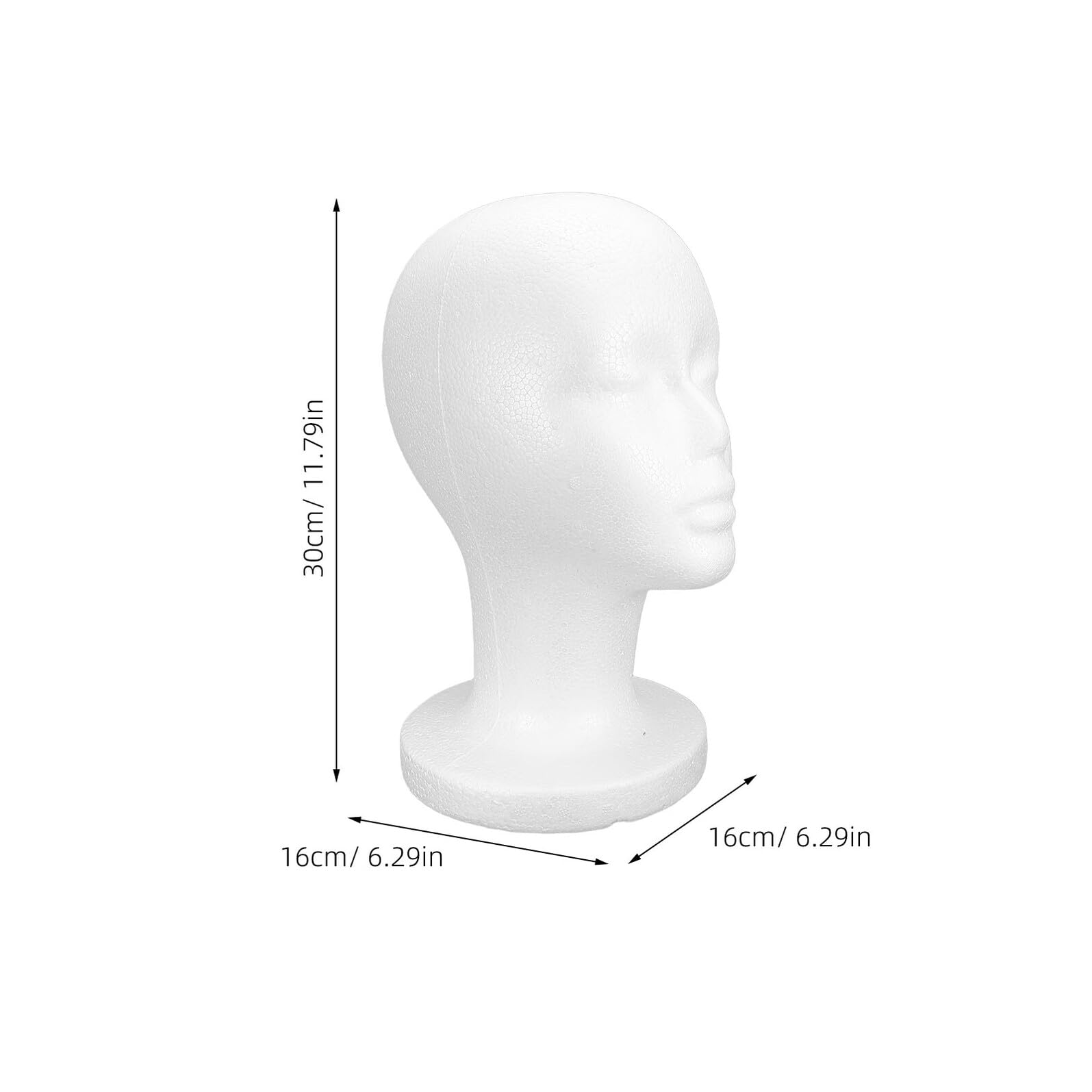 2piezas Soporte para Cabeza de Peluca de Espuma Unidades Soporte para Pelucas y Sombreros para Exponer Accesorios de Halloween y Fiestas