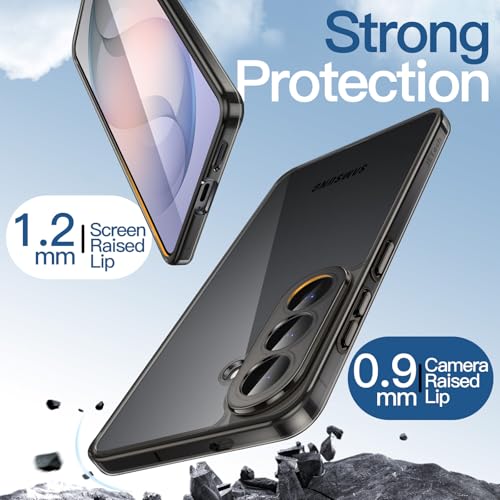 Image of JETech Cover Case for Samsung Galaxy S26, Camera Lens Full Protection, Non-Yellowing Shockproof Bumper Phone Cover, Anti-Scratch Hard PC Back (Black)