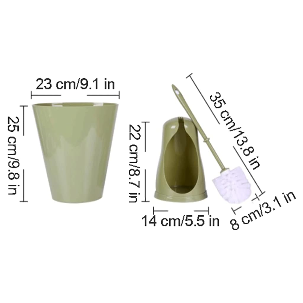 Scopino per WC Durevole con Set di pattumiera Scopino per WC Scopino per WC in plastica Spazzola per WC per Pulizia Profonda