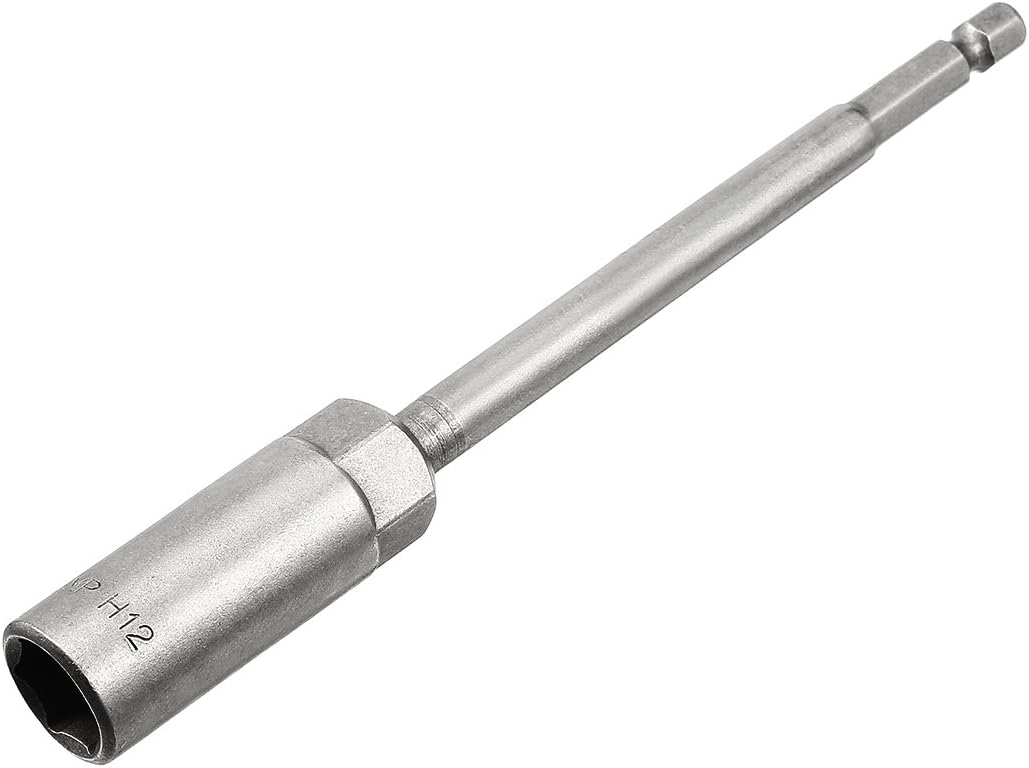 uxcell 1/4" QuickChange Hex Shank 12mm Nut Setter Driver