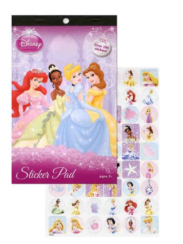 Disney Princess 4 Sheet Sticker Pad, 200+ Stickers