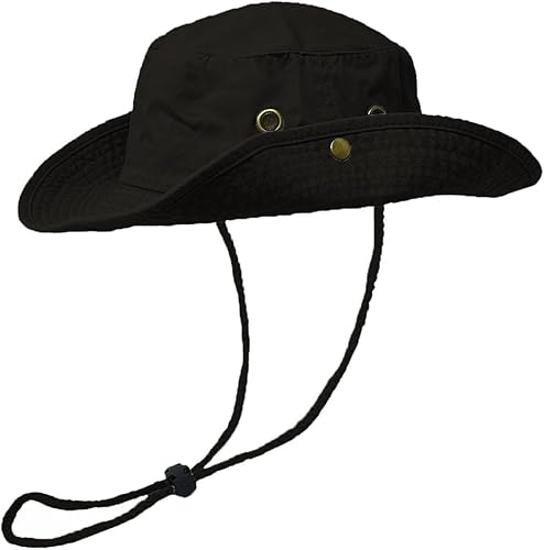 Miniatura 2 de Glory Max Sombrero de pescador de algodón lavado con correa de barbilla gorra de pesca Sun Safari Boonie