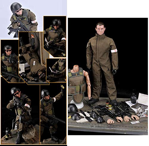 7Buy 12In Action Figures Toy 1:6 Stand Bendable Soldier Model Toy (Medic) #TOP6