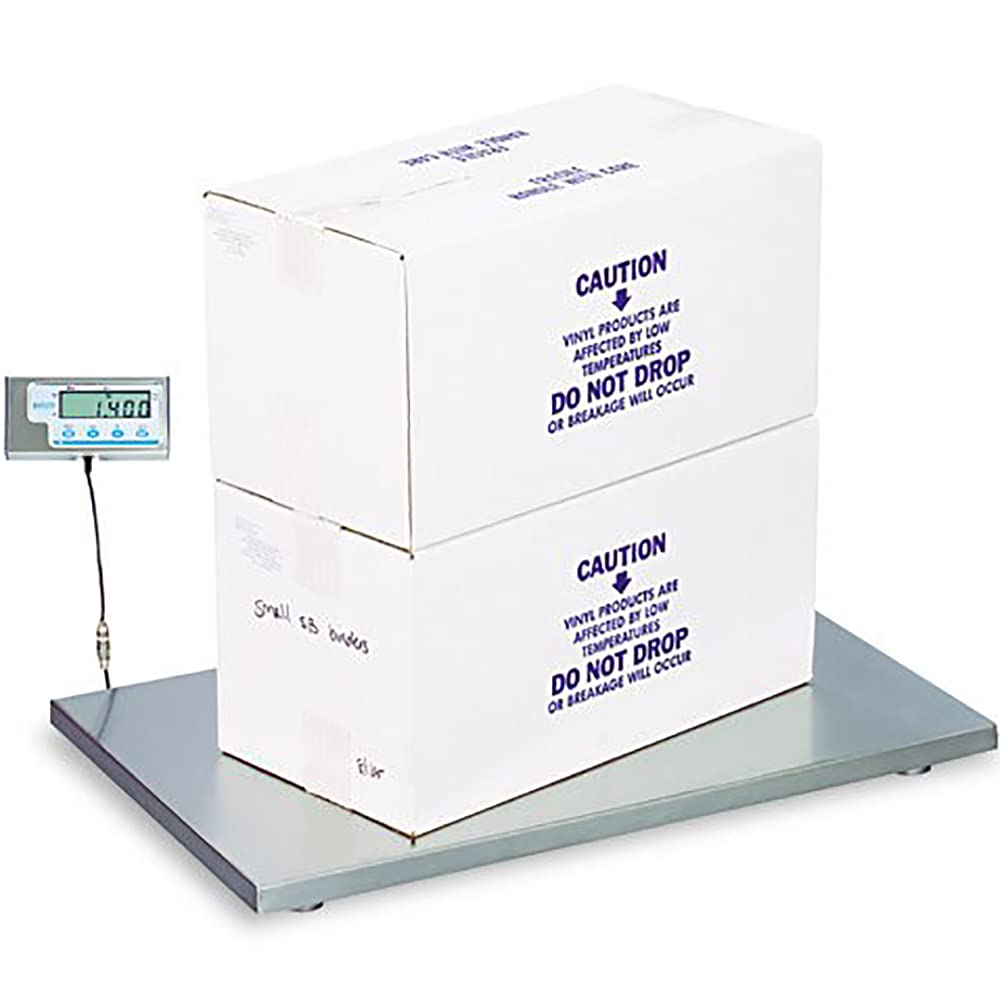 Brecknell PS500-22S, Compact Lightweight Floor Scale, 500 lb x 0.2 lb, 22in x 22in