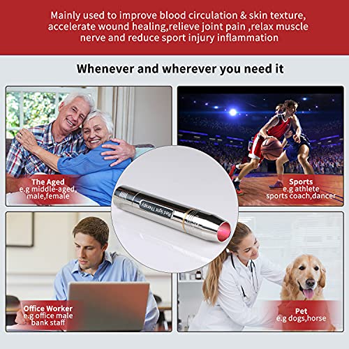 Red Light Therapy 660nm Handheld Device LED Light Therapy Natural Pain Relief for Joint and Muscle Improving Skin Texture Facilitating Healing and Treatment of Injuries