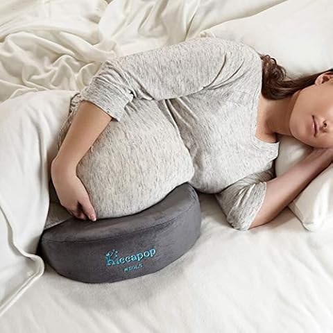 hiccapop Pregnancy Pillow Wedge for Belly Support | Maternity Wedge Pillow for Pregnancy | Belly Wedge Pillow | Pregnancy Wedge Pillows Support Body, Legs, Back, Knees Cover