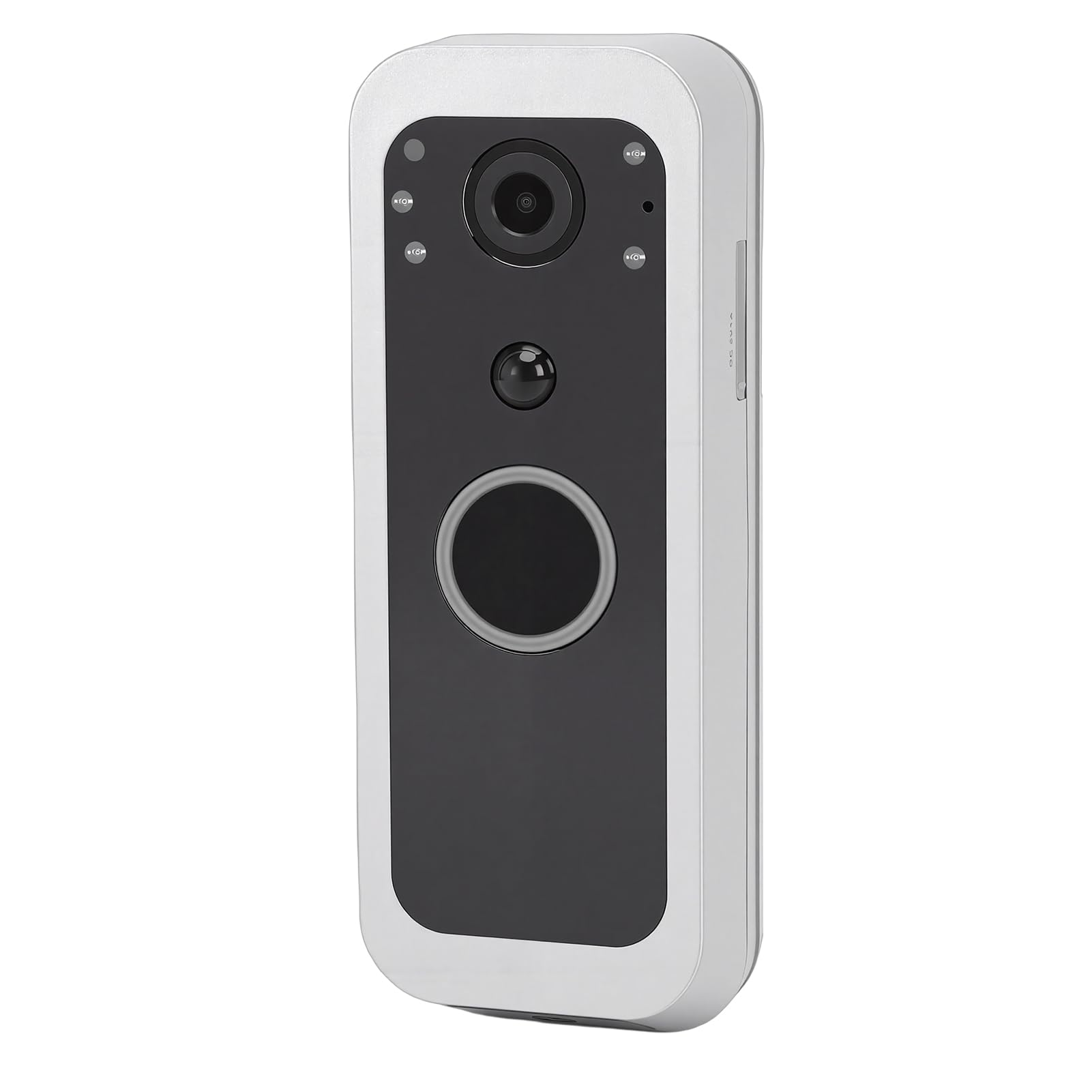 FTVOGUE Campanello Video WiFi, Rilevamento del Movimento a Doppia Lente HD 1080P Conversazione Bidirezionale Visione Notturna IR IP65 Impermeabile, con Cuscinetto Adesivo o Installazione