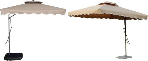 INVEZO Garden Outdoor Patio Umbrella MS SIDE POLE SQUARE (2.2 x 2.2 sq mtr) Big size umbrella/terrace Balcony Outdoor cant...