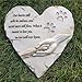Carchistan Heart Shaped Pet Dog Memorial Stones Grave Markers, Pet Dog Headstones Memorial Plaques for Garden Backyard Patio or Lawn, Sympathy Pet Dog Memorial Gifts Remembrance Loss Gifts, 9.6