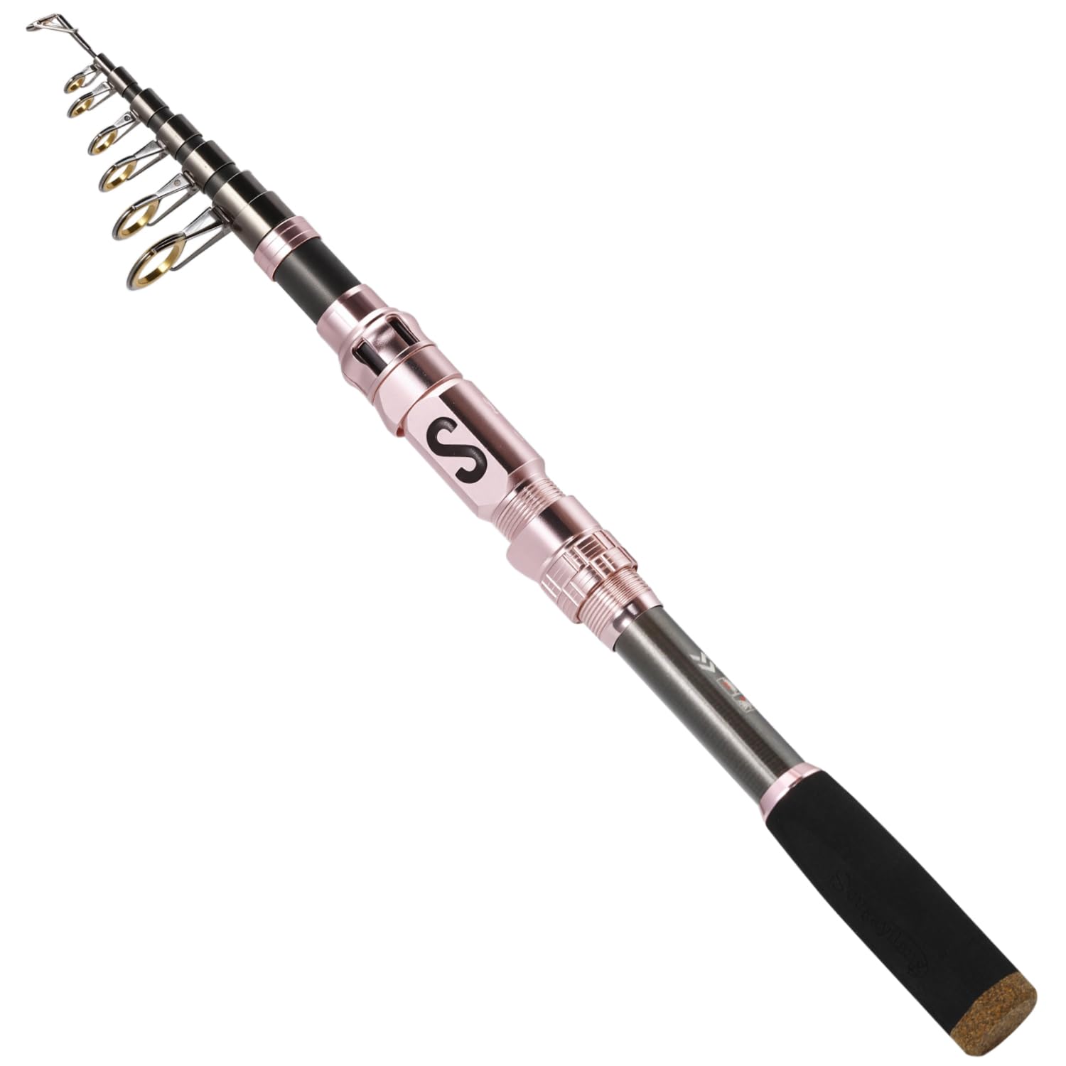 Sougayilang Telescopic Fishing Rod,High Carbon Fiber Spinning Rod, Portable Fishing Tackle For Travel Saltwater And Freshwater Fishing Suitable Women 1.8/2.1/2.4/2.7/3.0m-F24