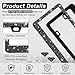 Amiss Bling License Plate Frame for Women, 2Pack Rhinestone Handcrafted Crystal Premium Stainless Steel, Stainless Steel Car Accessories with Diamond Sparkle Glitter Caps (Black)