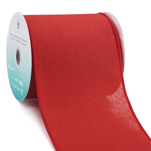 CT CRAFT LLC Jute-Stoffband mit Draht, Rot