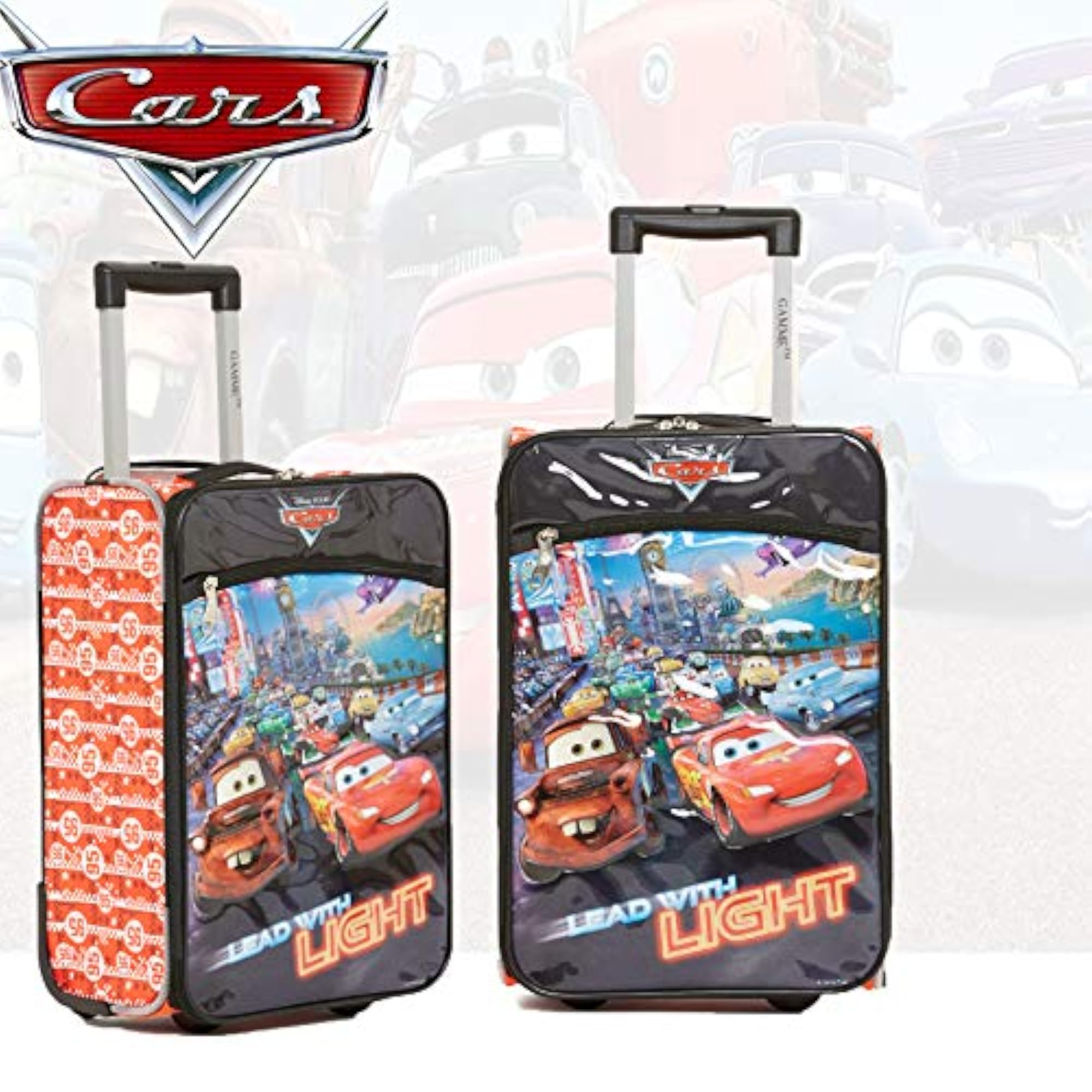 Car Pixar Polyester 45 cms Black Softsided Cabin Luggage