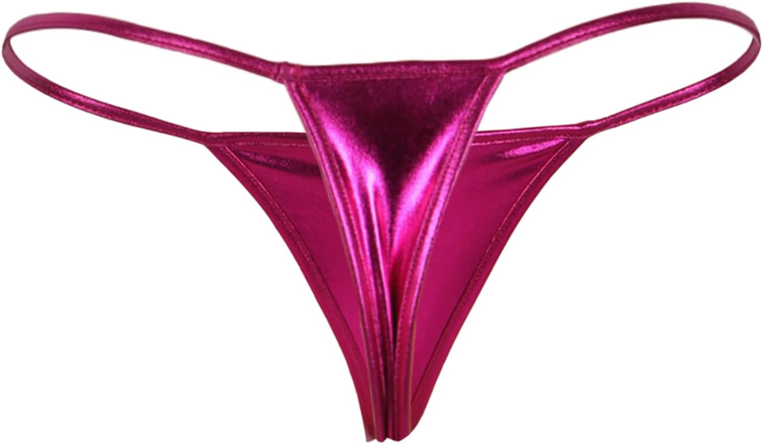 ohyeah Sexy G-String Thongs Micro Thong Bikini Panties Metallic PU Leather Underpants for Women Low Rise Cheeky Underwear - Image 6
