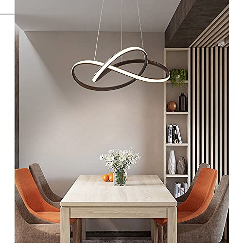 Lustre LED moderne à intensité variable, plafonnier réglable en hauteur