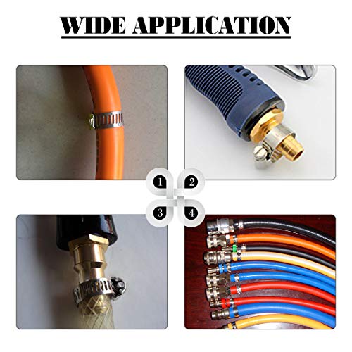 Glarks 65-Pieces 304 Stainless Steel Adjustable 8-44Mm Range Worm Gear Hose Clamps Assortment Kit, Fuel Line Clamp For Water Pipe, Plumbing, Automotive And Mechanical Application #TOP5