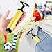Reginary 10 Pcs Ball Pump for Sports Balls Pump with Needle and Extension Hose Bulk for Basketball Football Soccer Volleyball(Yellow,Hollow Style)