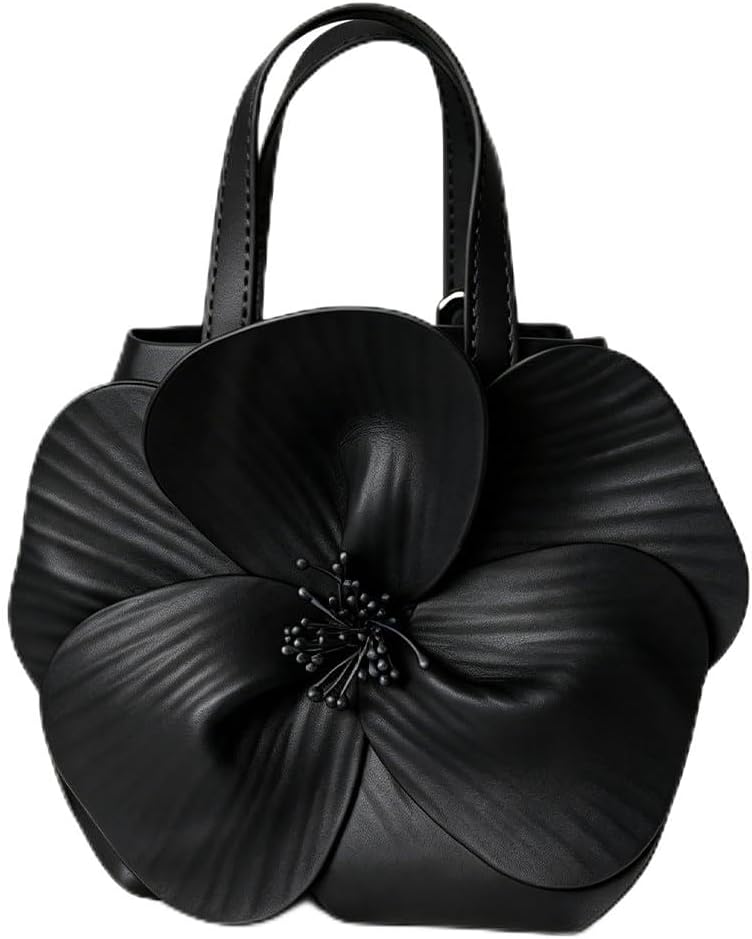 Mini Flower Evening Purse Floral Clutch Purses for Women PU Leather Evening Handbag with Chain Wedding Party Prom