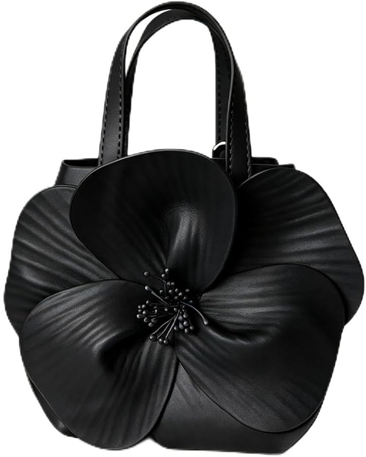 CUXVA Mini Flower Evening Purse Bridal Clutch for Wedding PU
