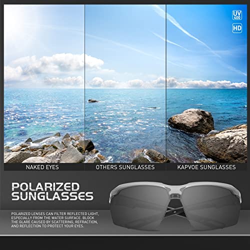 KAPVOE Sports Sunglasses Polarized Cycling Glasses Baseball Running Mountain Bike Triathlon Golf MTB for Men Women - K87 - Image 3