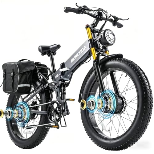 Dual Motor Electric Bike for Adults AWD 5000W/3000W/1500W Peak 40MPH/30MPH image 2