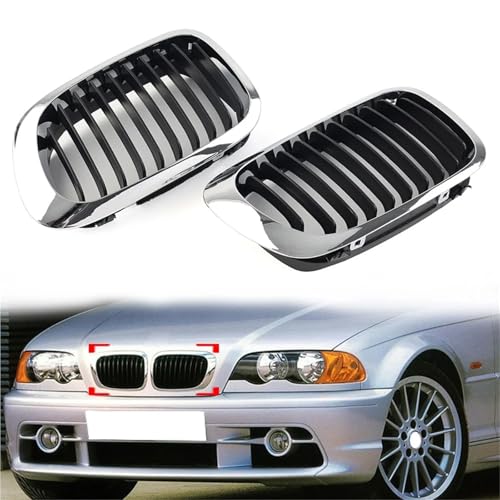 Rejilla de riñón delantera BMW E46 de 2 puertas 1999 2000 2001 2002 accesorios parachoques 6