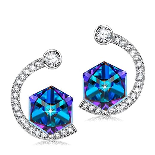 J. RENEÉ"sueño infinito" Pendientes con cristales de Swarovski, pendientes mujer, joyas para mujer, regalos mujer (sueño infinito Azul)