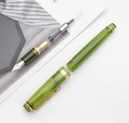 Vista 59 de JINHAO 82 Pluma Estilográfica (Rosa Transparente Rojo, Punta Fina 0.020 in)