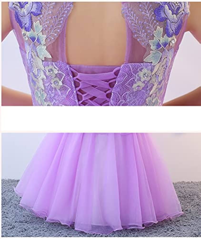 ドレス ラベンダーロングドレス 150cm 発表会 子供ドレス ピアノ発表会ドレス 12-212R(150cm）ラベンダー