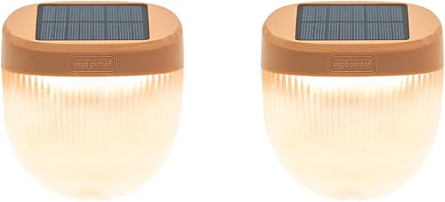 Vego garden Luces solares de jardín onduladas con sensores automáticos. Se magnetizan de forma segura a las camas elevadas, luz LED impermeable IPX4
