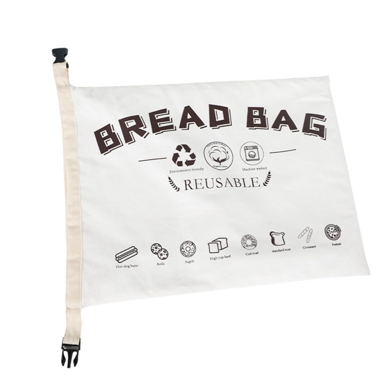 Bolsa de pan de algodón grande reutilizable y lavable para guardar panes enteros